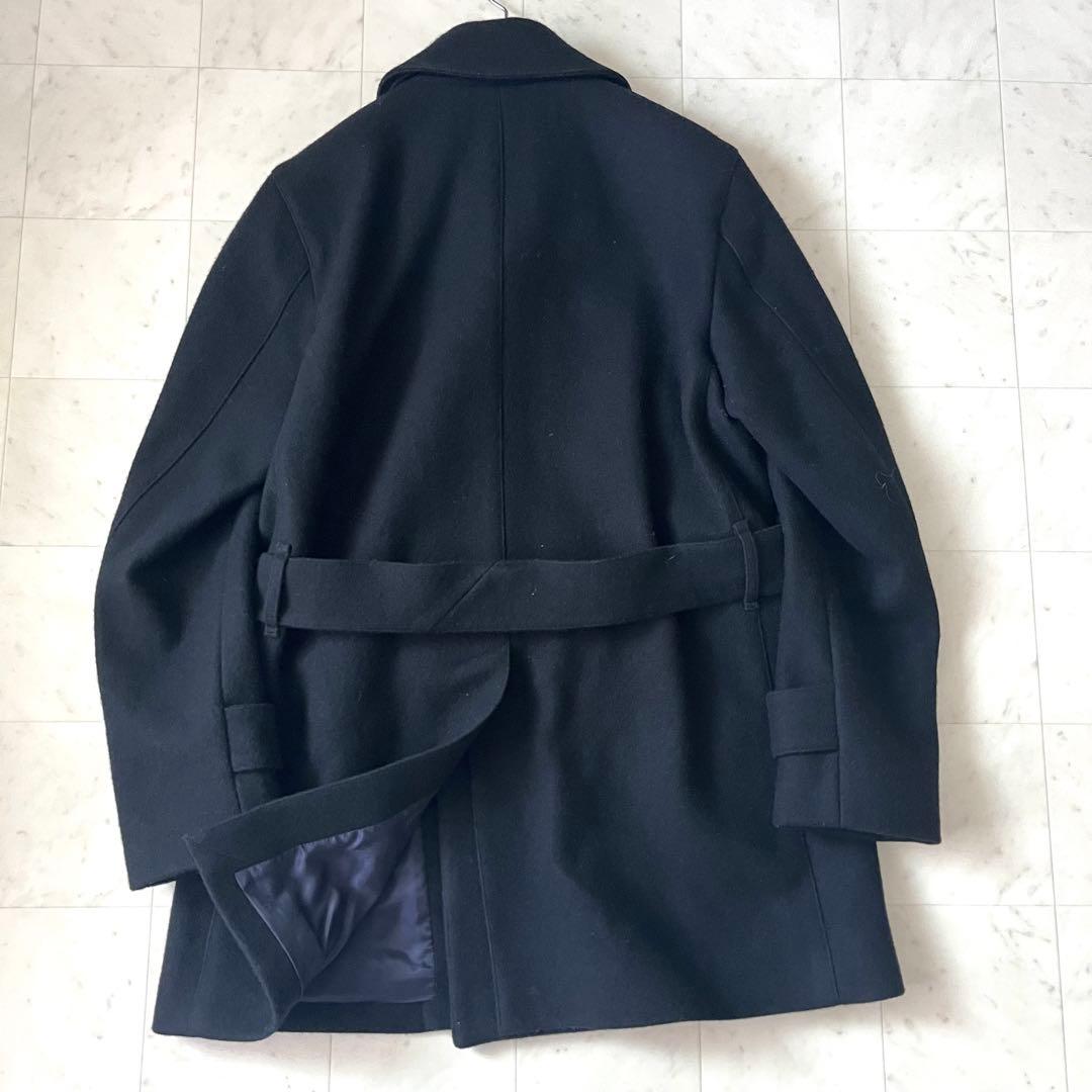 美品✨マッキントッシュロンドン ウール ピーコート ベルト ネイビー 38