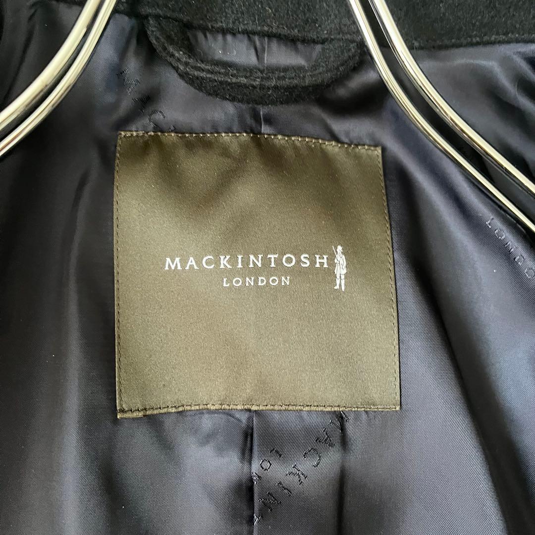 美品✨マッキントッシュロンドン ウール ピーコート ベルト ネイビー 38