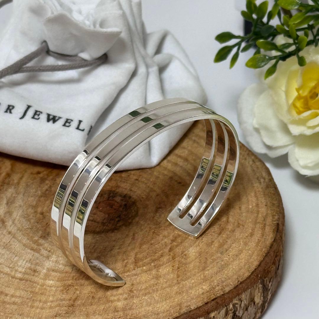 【美品】スタージュエリー SV925 バングル シルバー シンプル