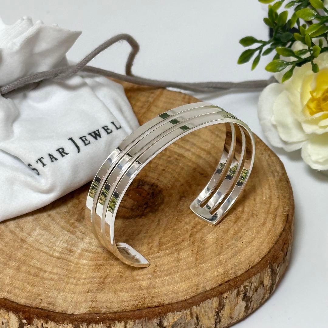 【美品】スタージュエリー SV925 バングル シルバー シンプル