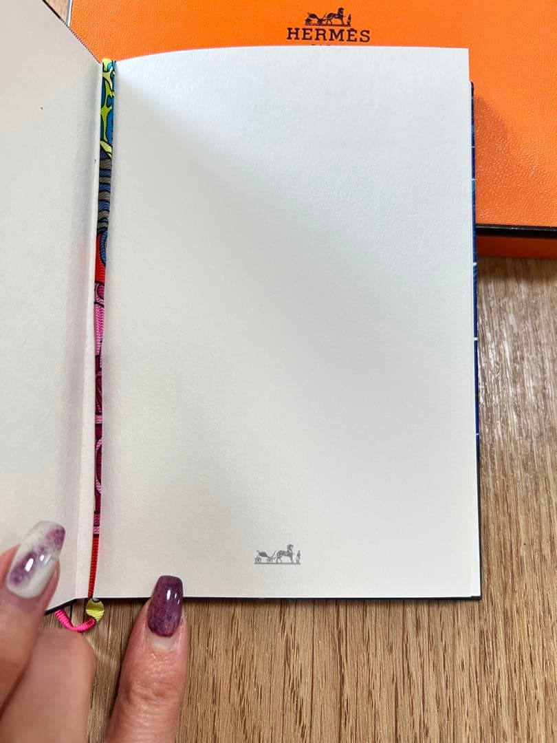 HERMES シルクノート羽根デザイン
