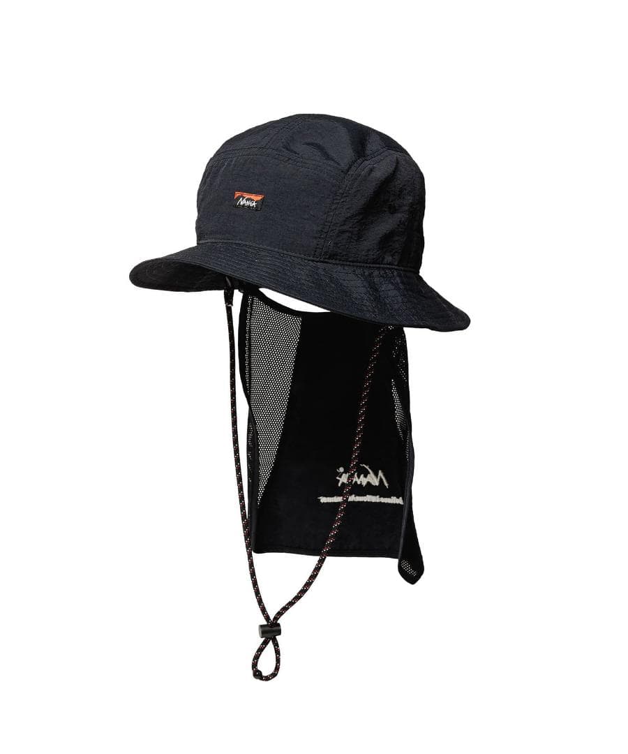 NANGA ナンガ ブラック ナイロンタッサー サンシェードハット フリーサイズ