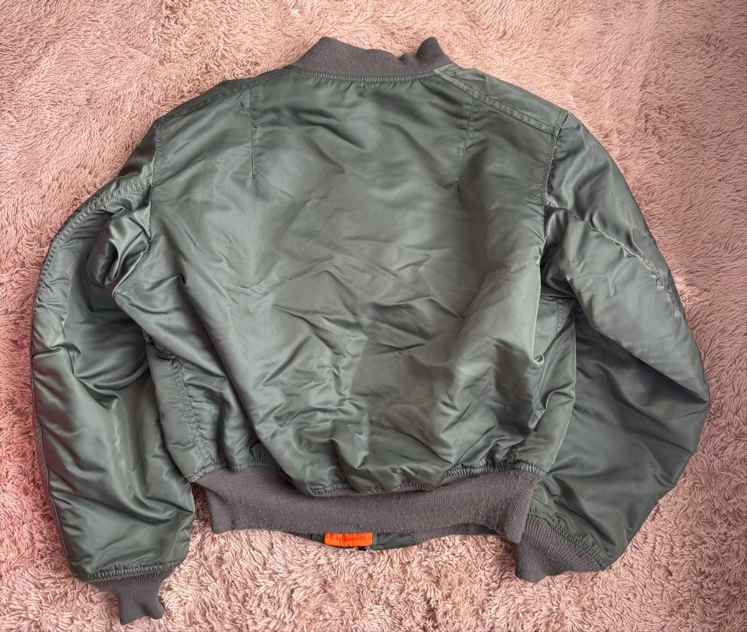 alpha ma-1 グリーン　リバーシブル　Lサイズ