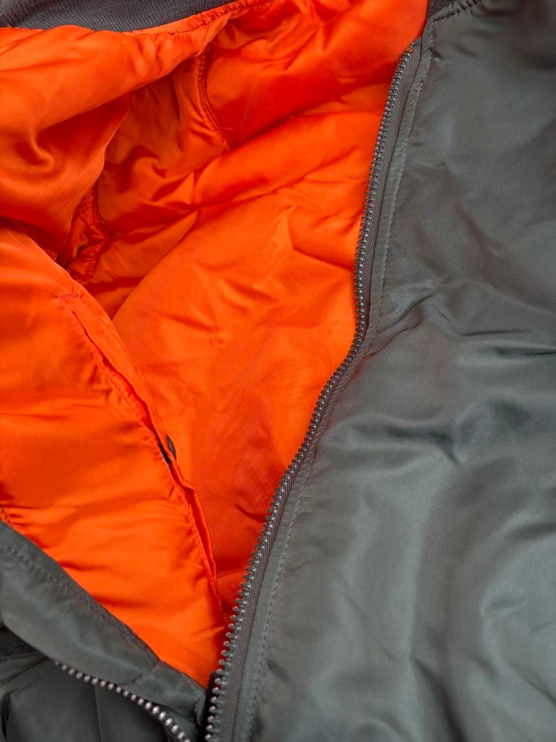 alpha ma-1 グリーン　リバーシブル　Lサイズ