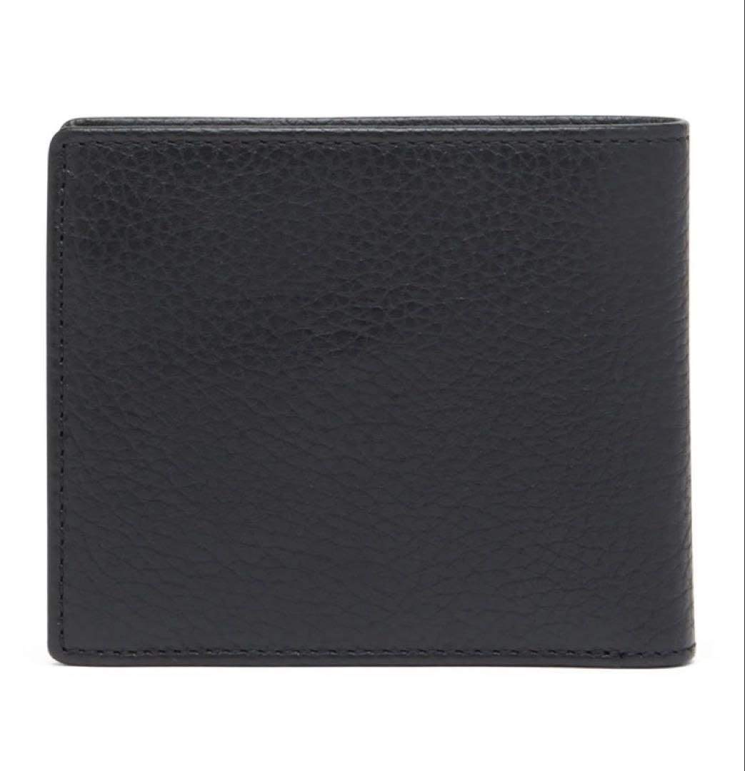 【美品】DIESEL 二つ折り財布 折り財布 シボレザー Dロゴ ブラック