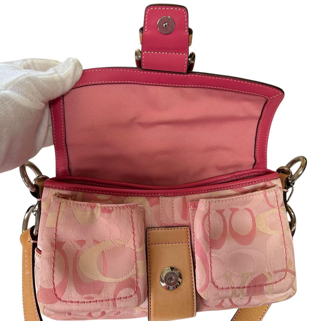 COACH ソーホー ショルダーバッグ シグネチャー キャンバス レザー 斜め掛