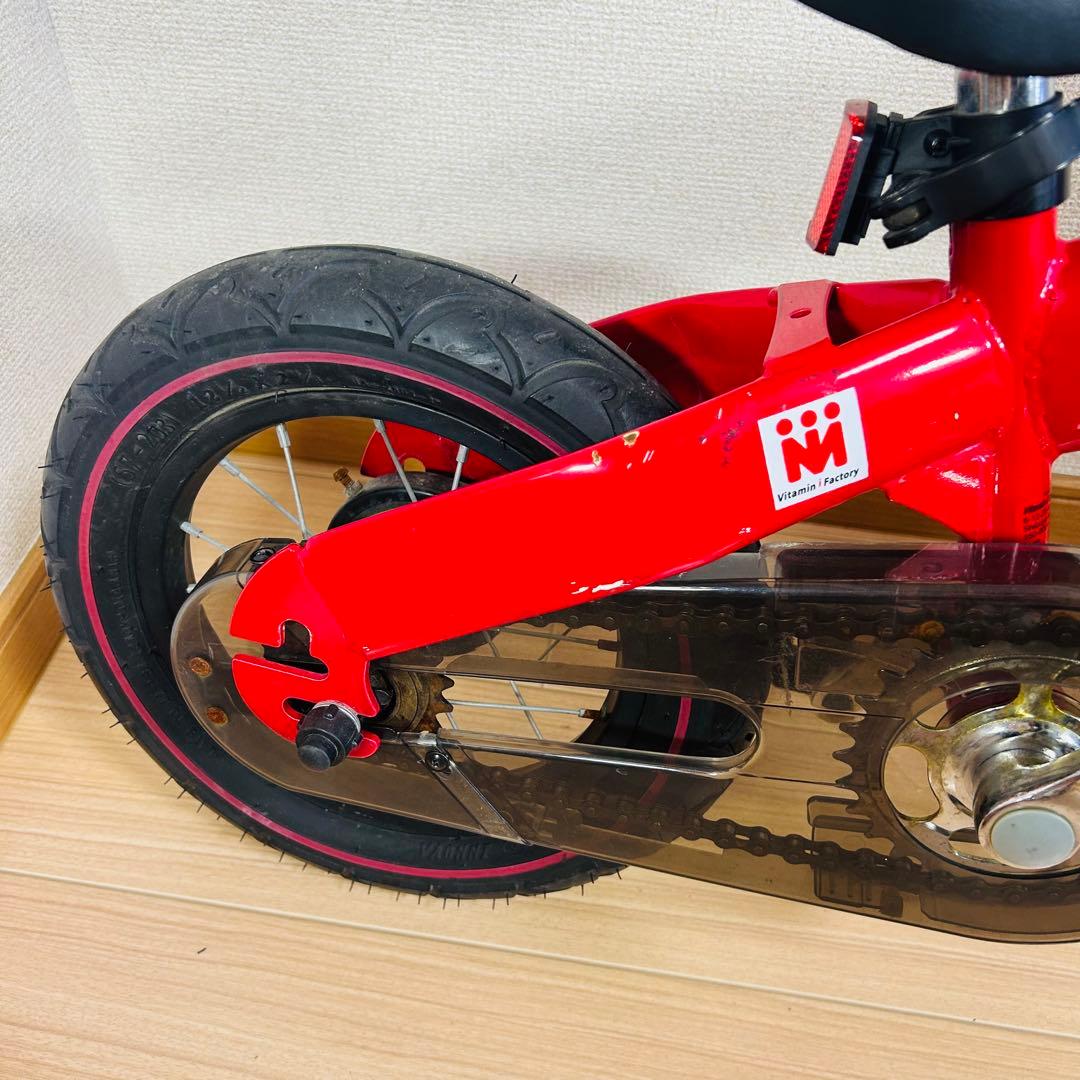 へんしんバイク12インチ レッド　赤 タイヤ溝たっぷり！