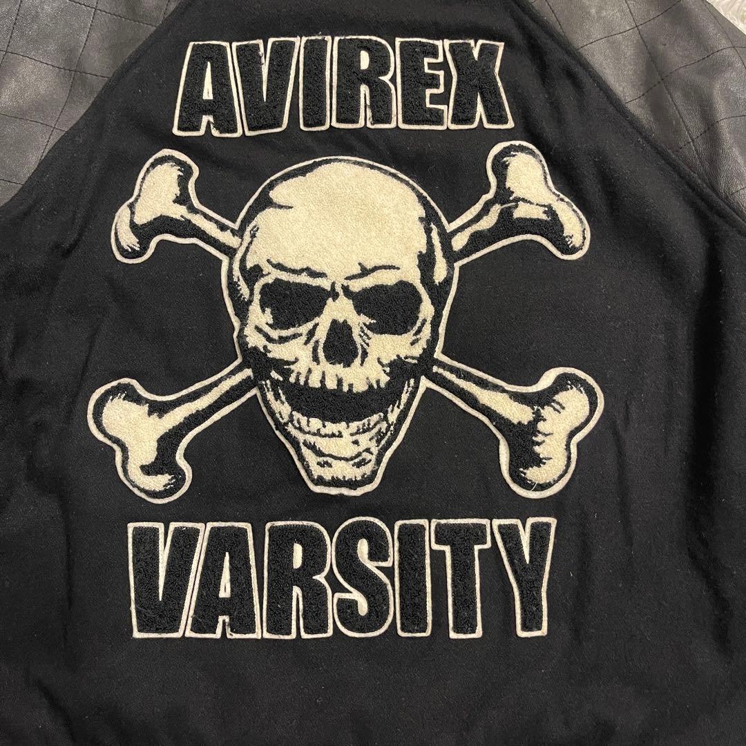 AVIREX アヴィレックス　スカル　スタジャン　サイズXL 中古品