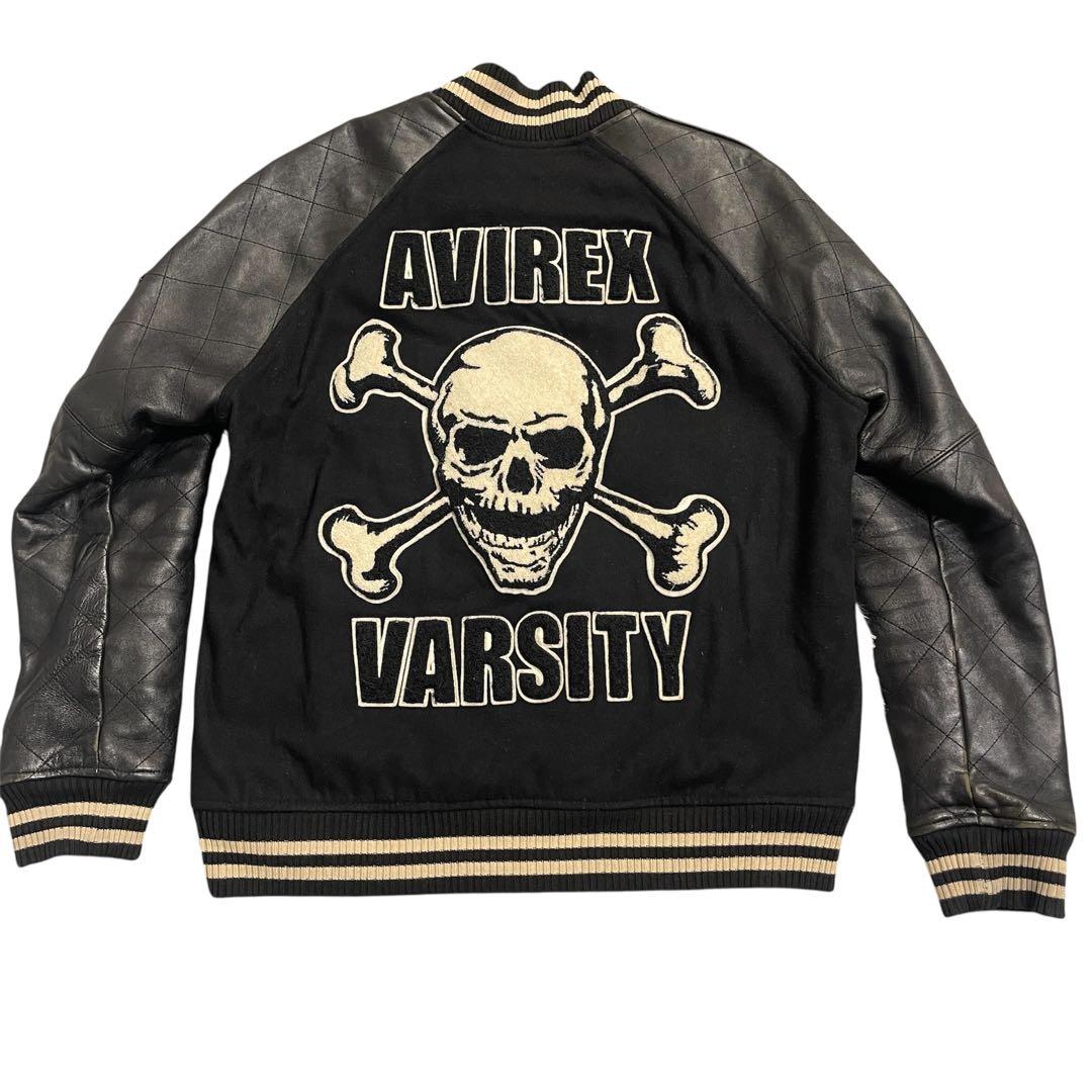 AVIREX アヴィレックス　スカル　スタジャン　サイズXL 中古品