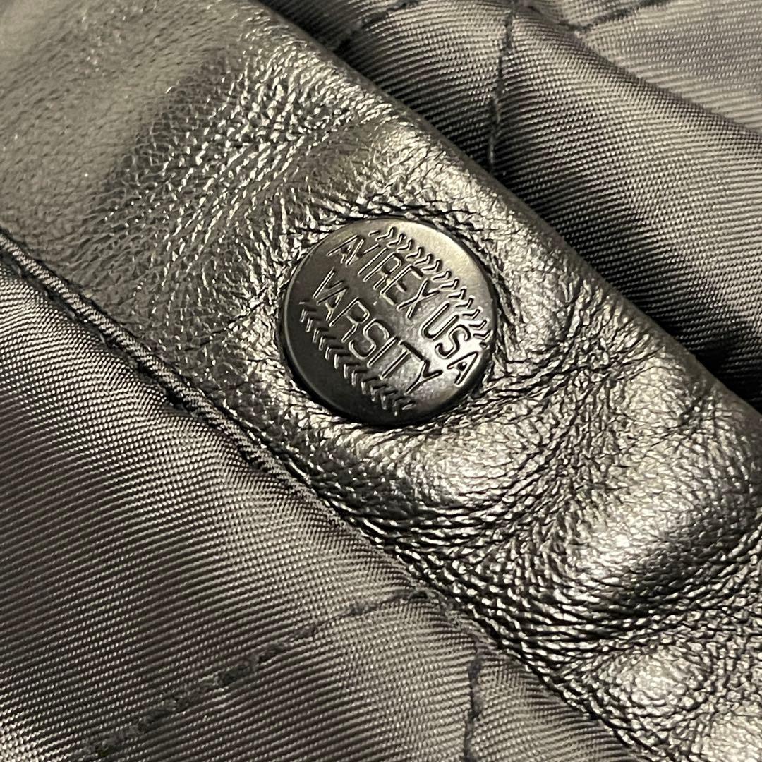 AVIREX アヴィレックス　スカル　スタジャン　サイズXL 中古品