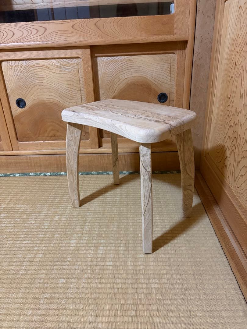 みるきー1375 、1376手作り木製サイドテーブル、イス、スツール