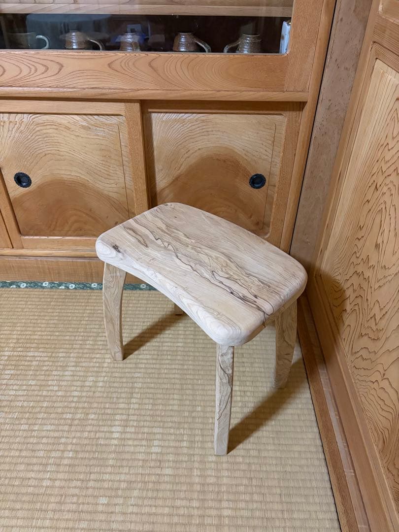 みるきー1375 、1376手作り木製サイドテーブル、イス、スツール