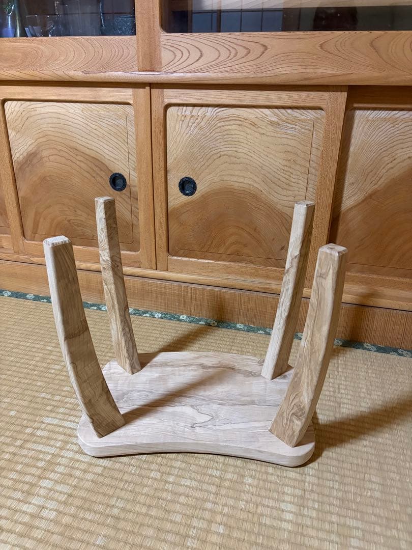 みるきー1375 、1376手作り木製サイドテーブル、イス、スツール