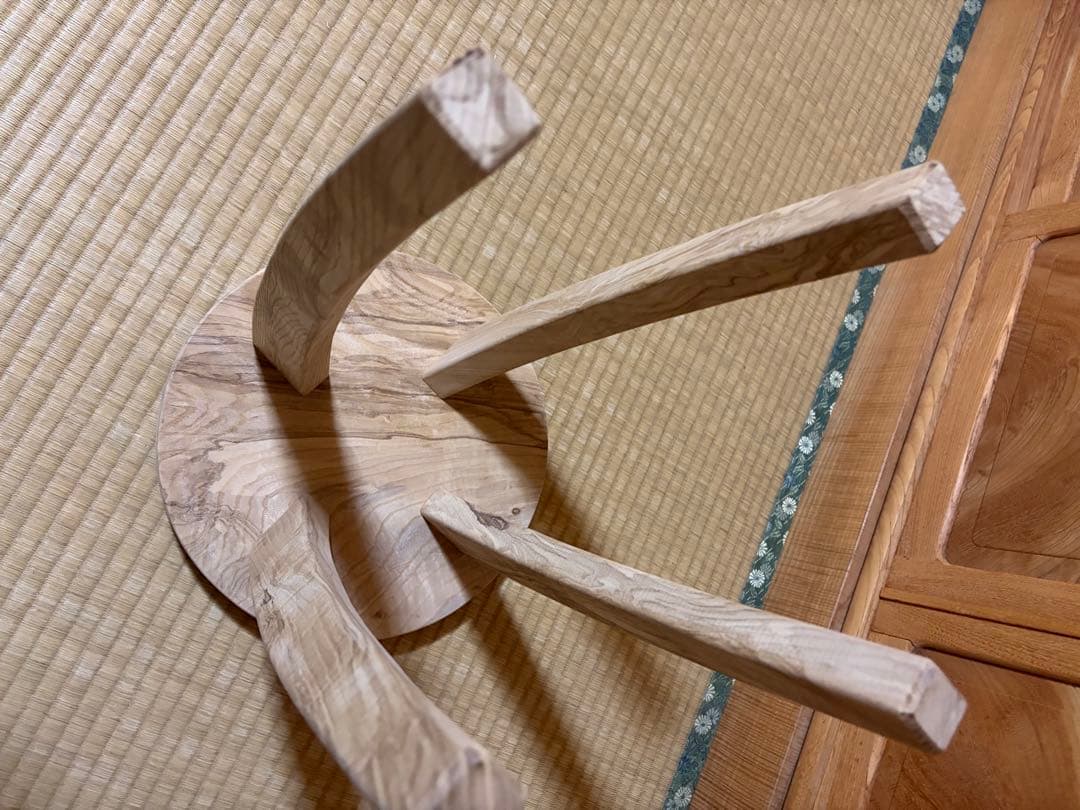 みるきー1375 、1376手作り木製サイドテーブル、イス、スツール