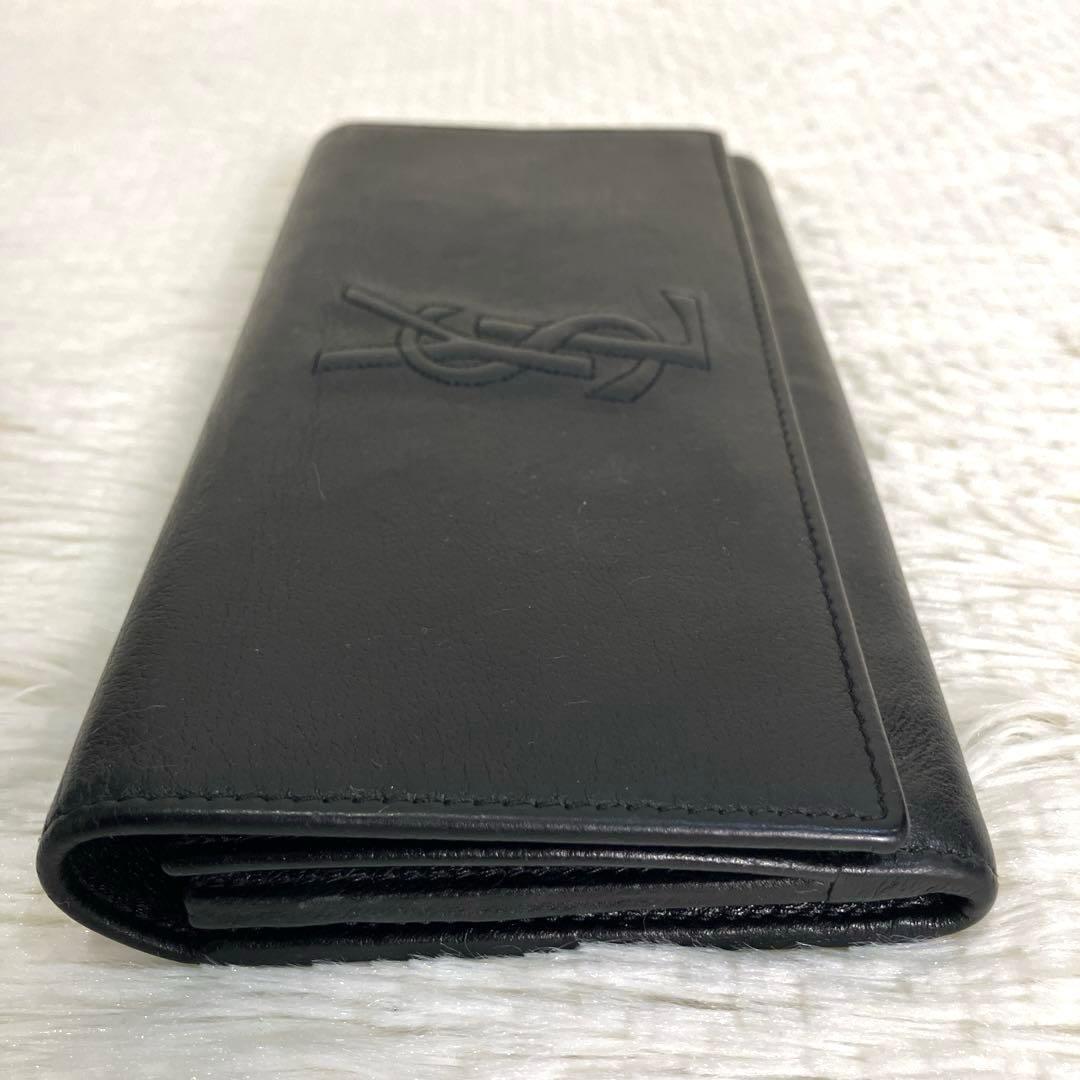 YVESSAINTLAURENT イヴサンローラン 2つ折り長財布　ブラック