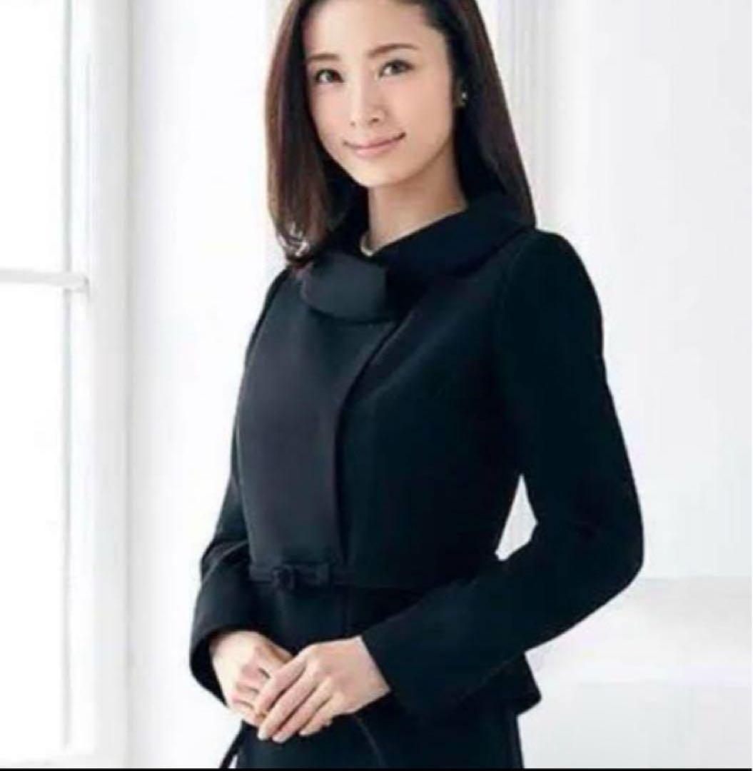 高級礼服 LES MUES ブラックフォーマル ジャケット ワンピース喪服S-M