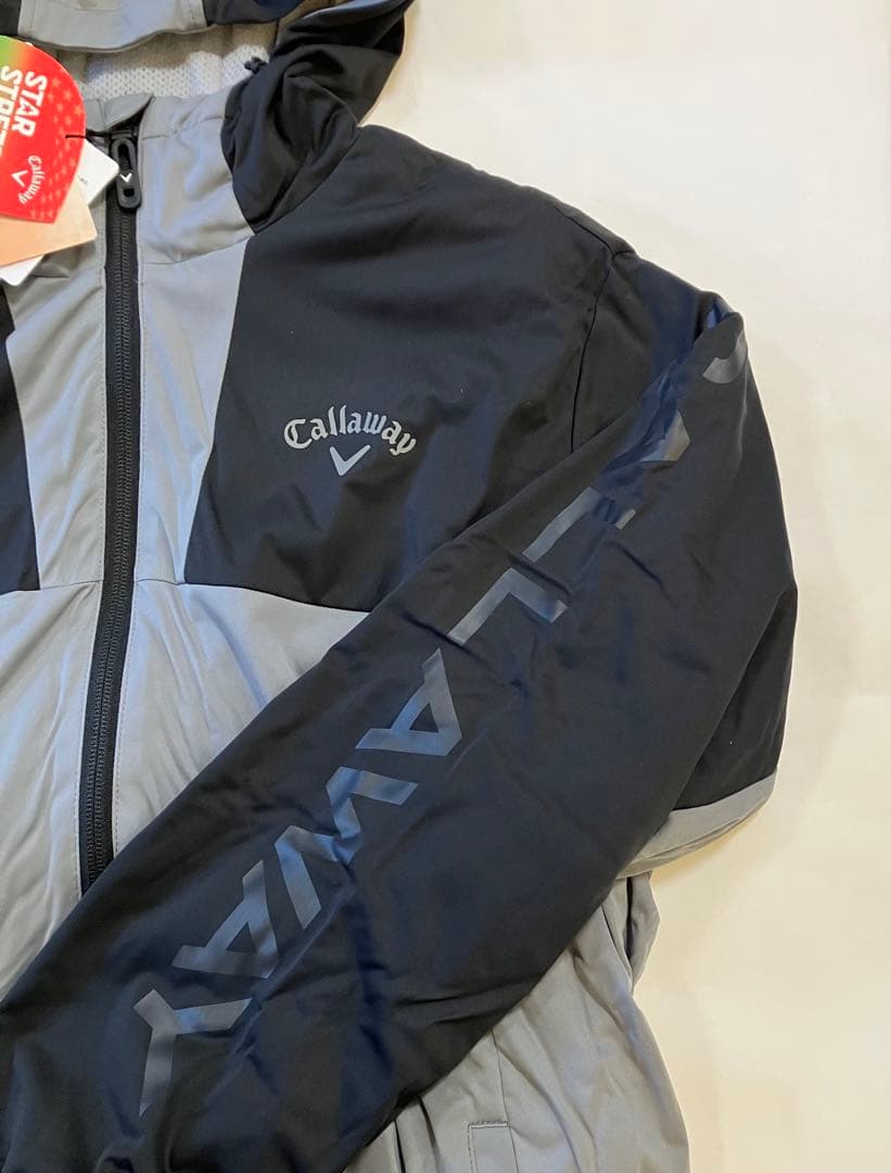 キャロウェイ ふんわり裏地 中綿風 フーディ 未使用タグ付L、ストレッチ防風撥水
