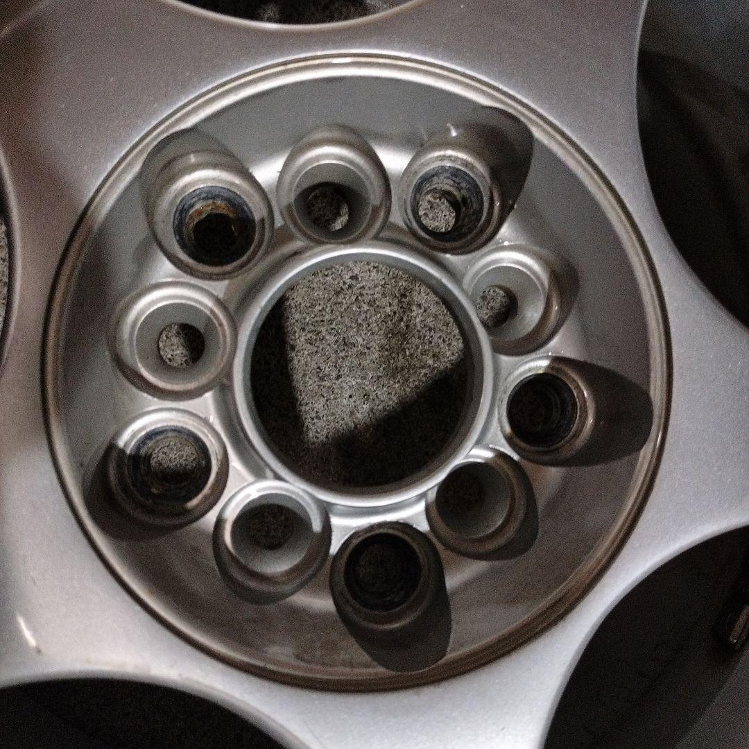 シルバー 5本スポーク ホイール 15インチ 4本セット