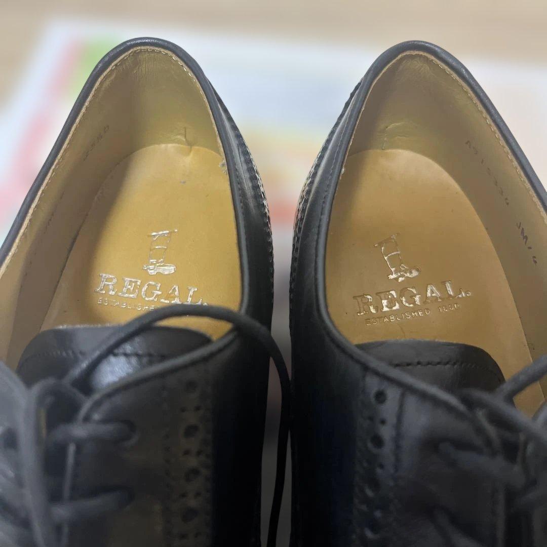 ☆専用☆ ほぼ未使用REGALウイングチップA915334 25.5cmブラック