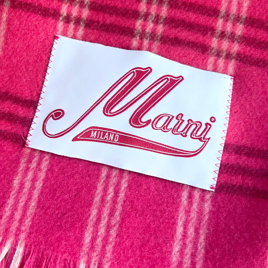 Marni マフラー 未使用 ピンク レッド
