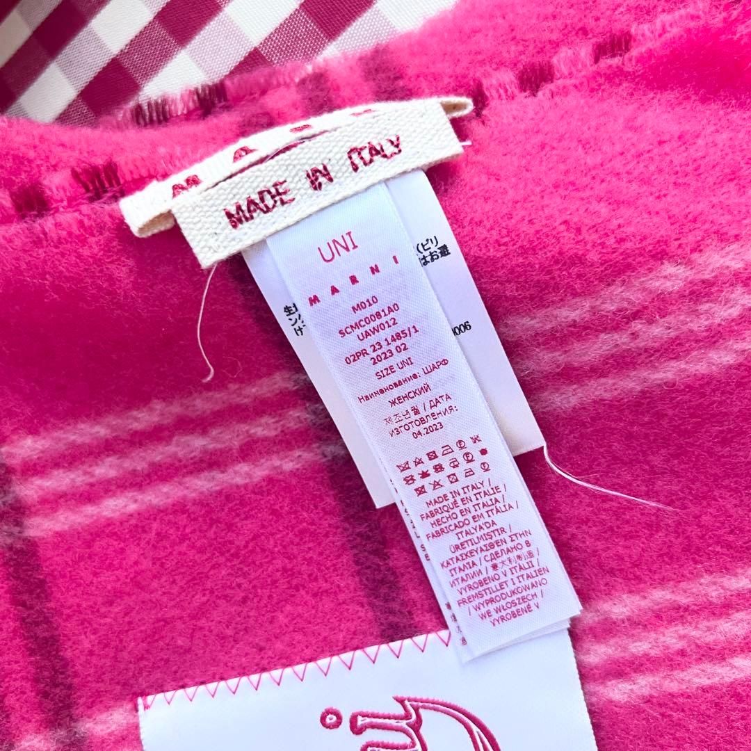 Marni マフラー 未使用 ピンク レッド