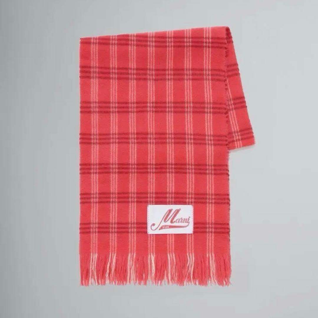 Marni マフラー 未使用 ピンク レッド