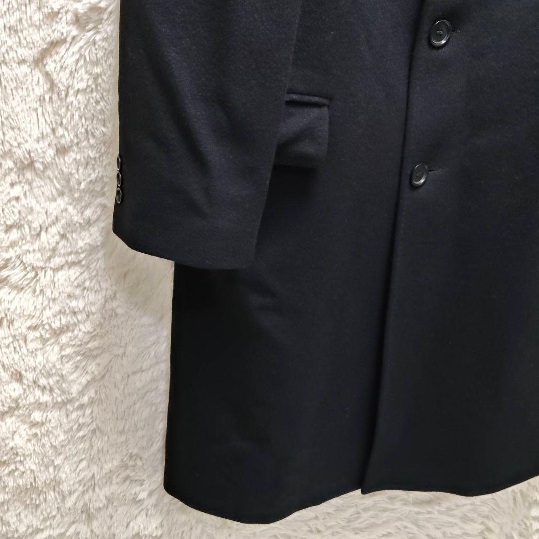 バーニーズニューヨーク カシミア100 チェスターコート ブラック