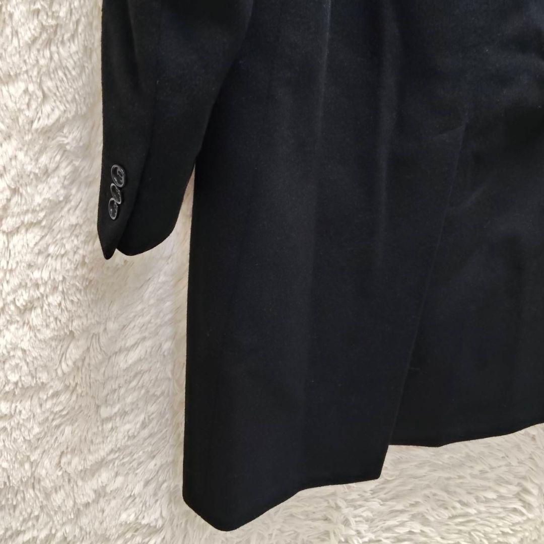 バーニーズニューヨーク カシミア100 チェスターコート ブラック