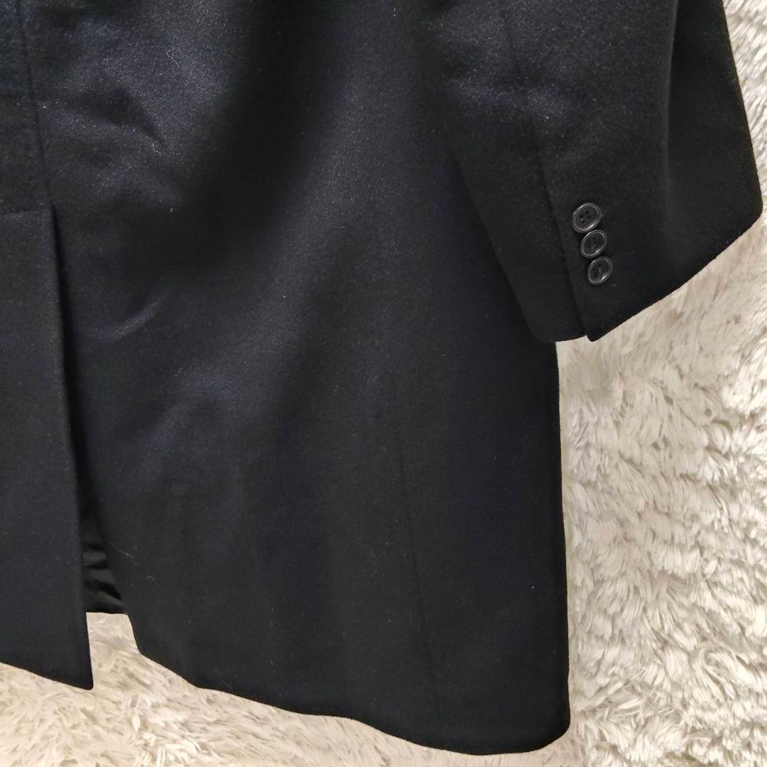 バーニーズニューヨーク カシミア100 チェスターコート ブラック