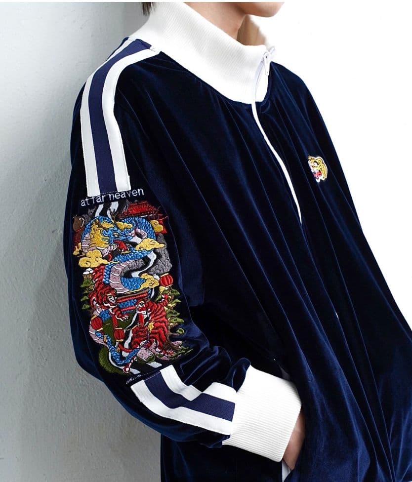 チュウカタベタイ Velor drg track jacket