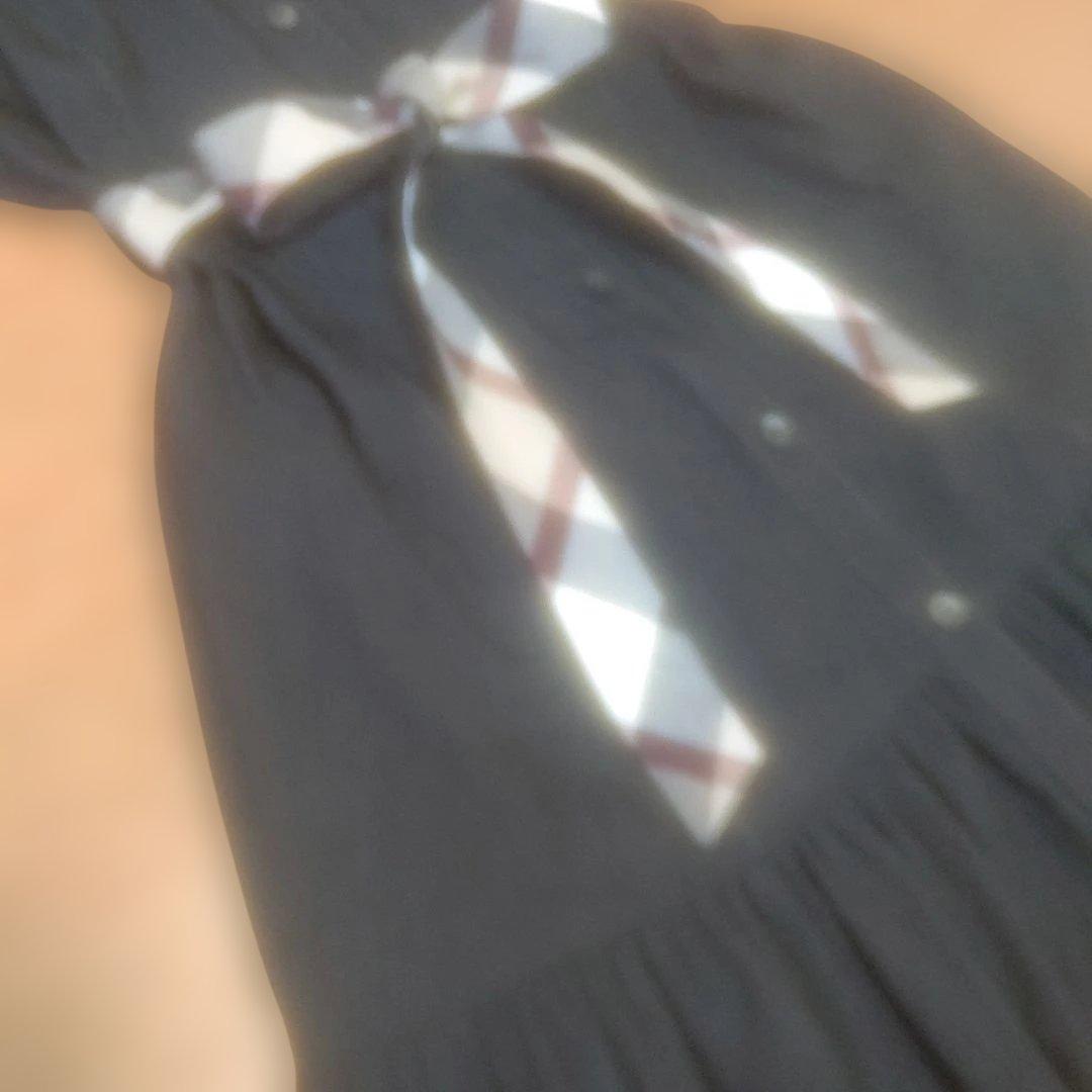 美品★ブルーレーベルクレストブリッジ★黒ロングワンピース★38