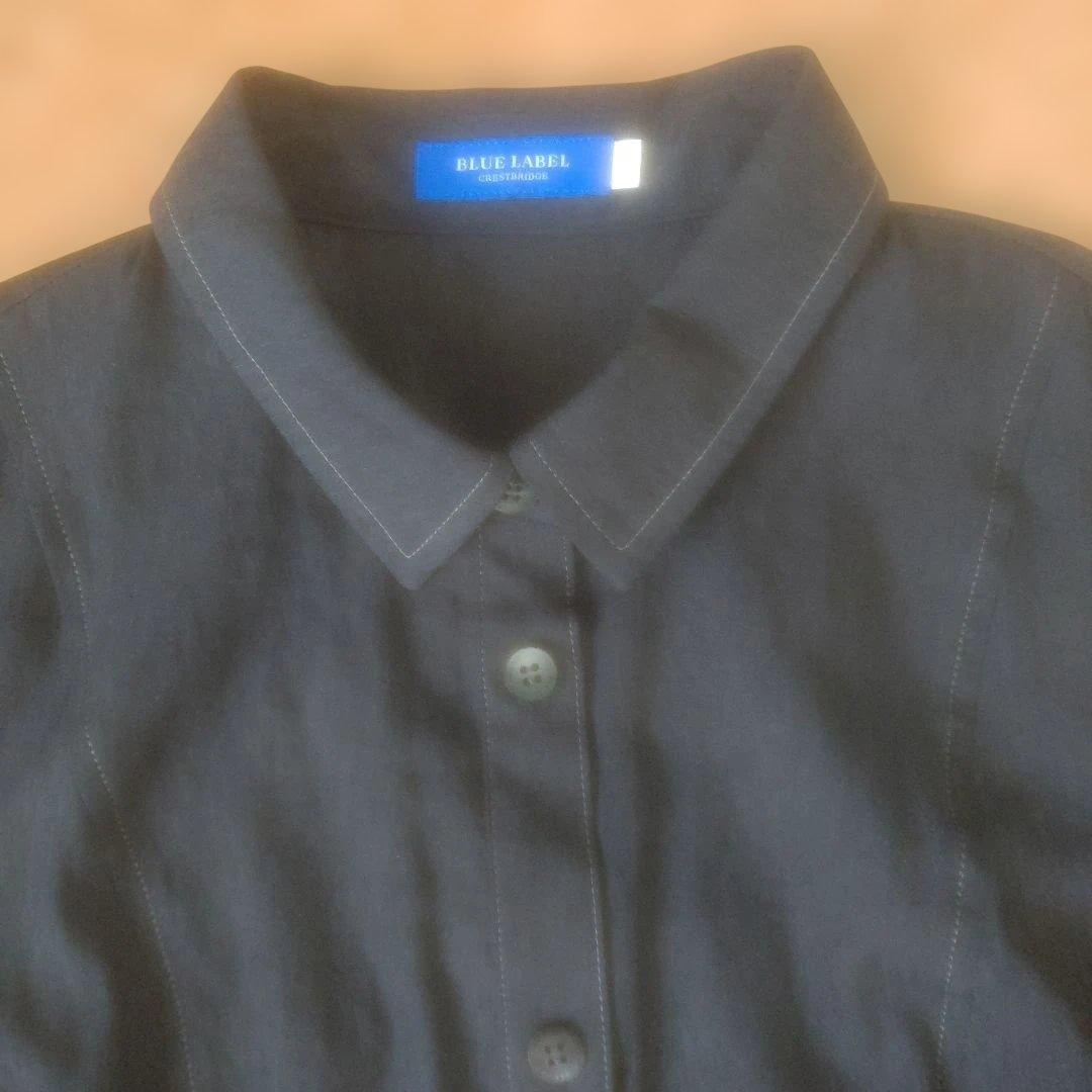 美品★ブルーレーベルクレストブリッジ★黒ロングワンピース★38