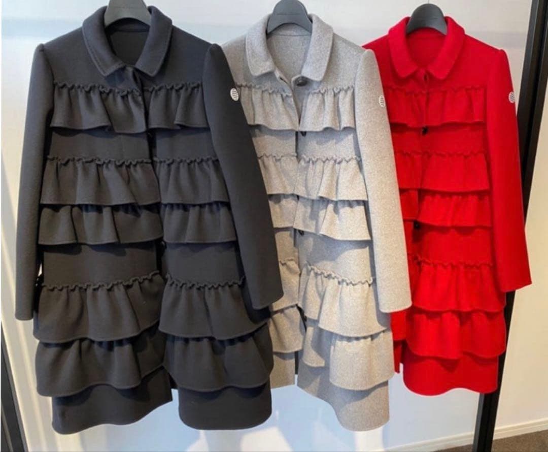 k*a様 ボーダーズアットバルコニー　フリルコート　黒　新品