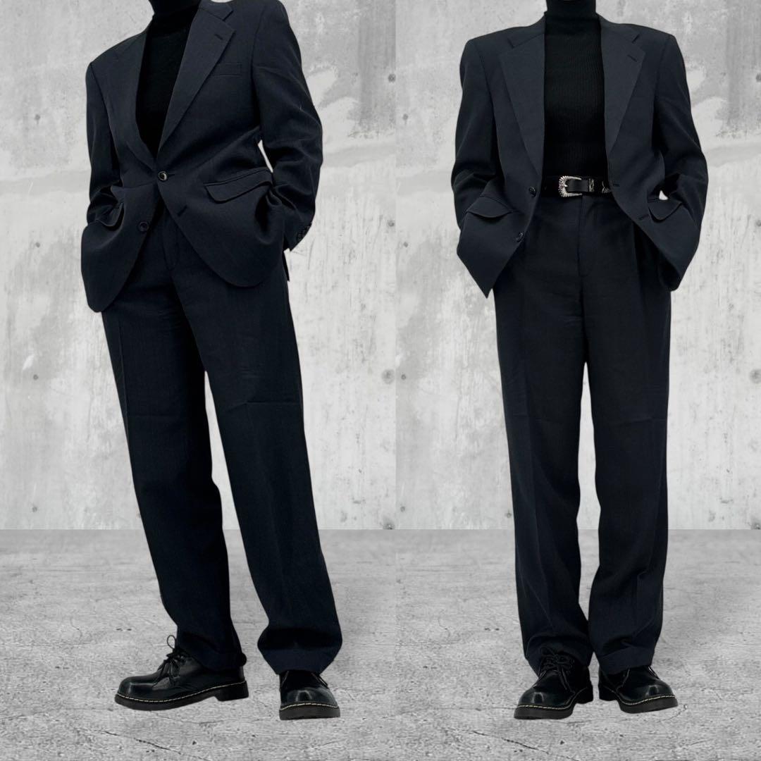 美品】Burberry バーバリー　スーツ　セットアップ　ジャケット　90s 黒