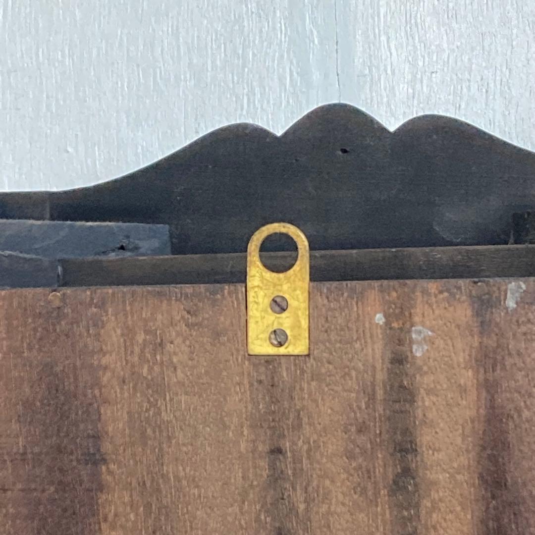 ケロリン 古い壁掛けガラスケース 3段 飾り棚 ガラスキャビネット