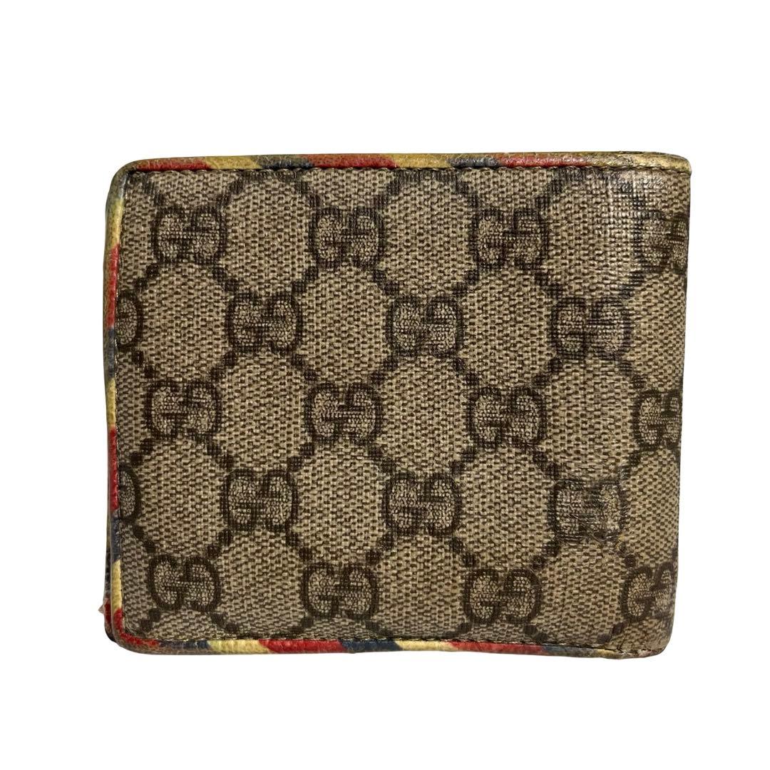 レア✨グッチ 二つ折りで ナイトクーリエ PVC UFO レザー ブラウン