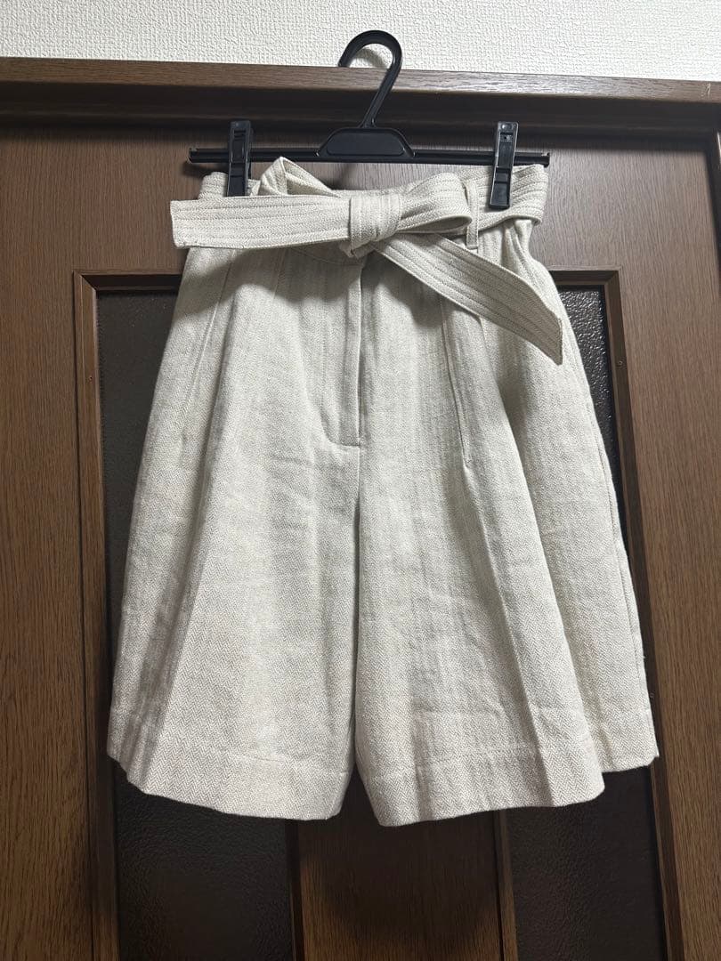 パンツ CLANE STITCH BELT HALF PANTS