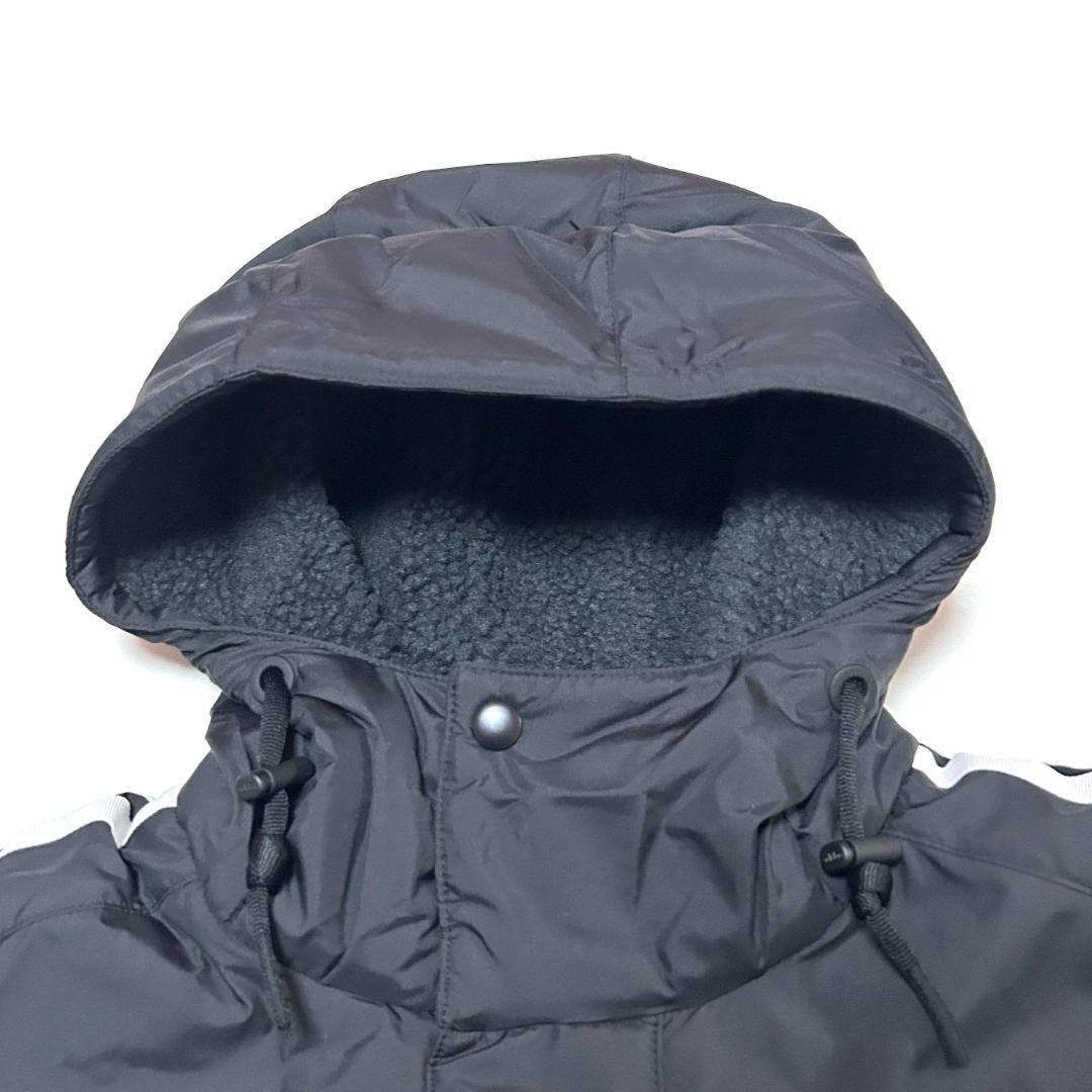 新品　アディダス　XLサイズ　ロング ボアコート　ベンチコート　ブラック