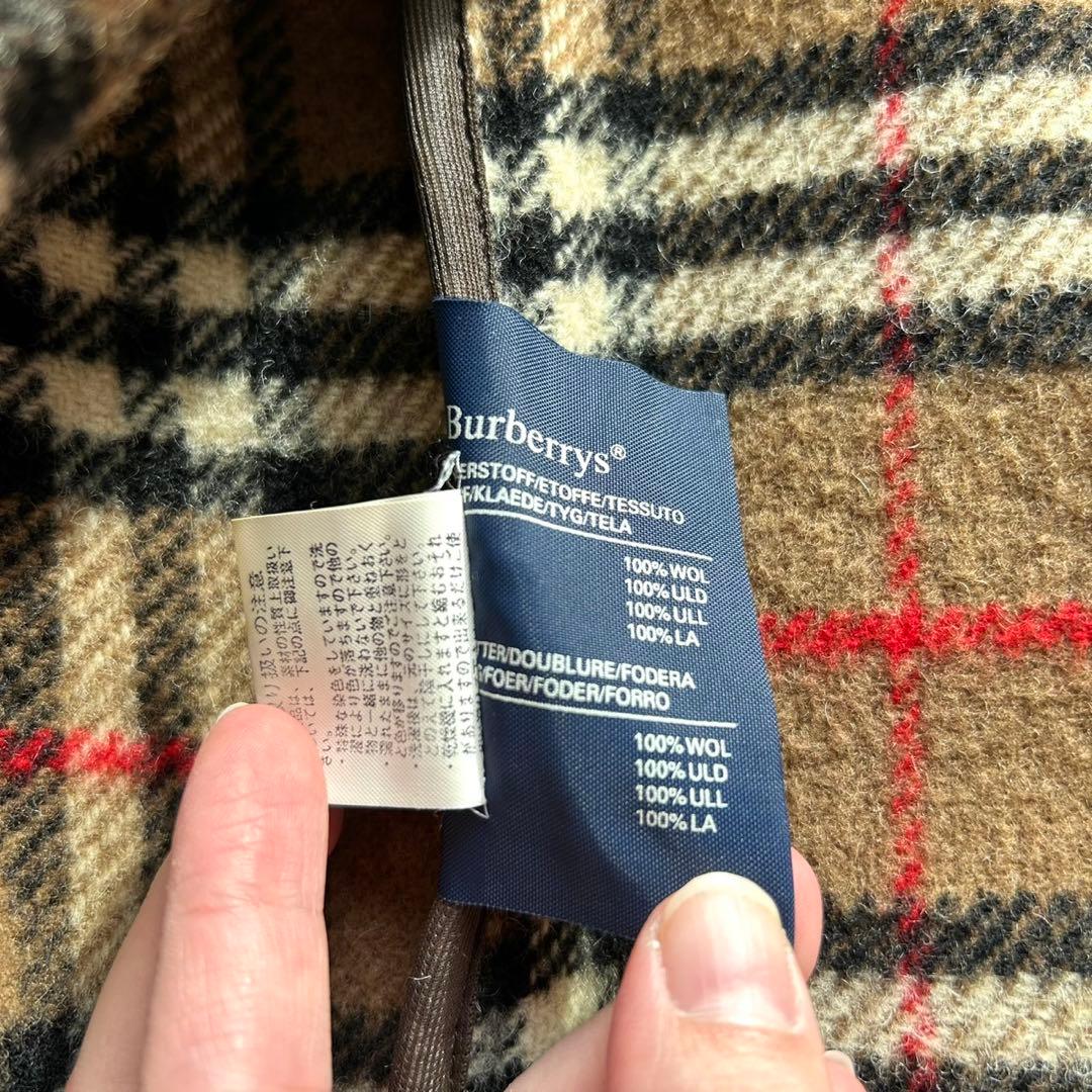 【美品】バーバリー ノバチェック ダッフルコート ロング 英国製 キャメル