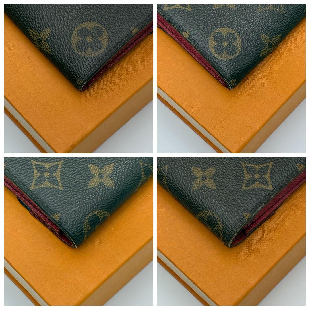 ルイヴィトン　ポルトフォイユエミリー　モノグラム 長財布　レッド