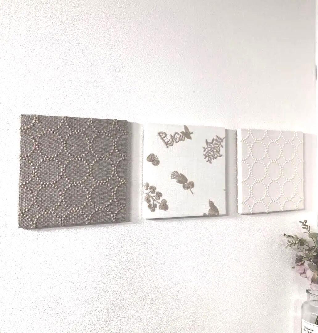 No.834.☆ミナペルホネン☆ファブリックパネル　3枚set