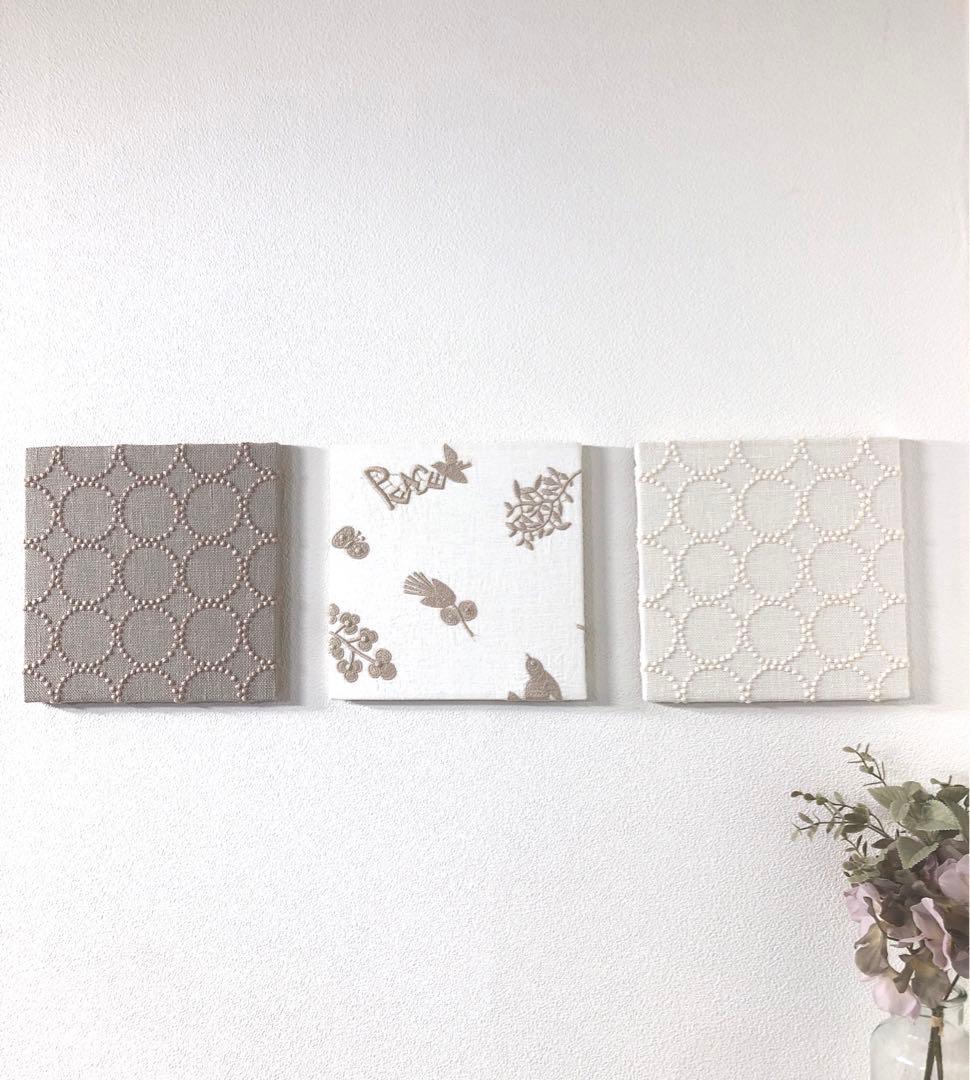 No.834.☆ミナペルホネン☆ファブリックパネル　3枚set