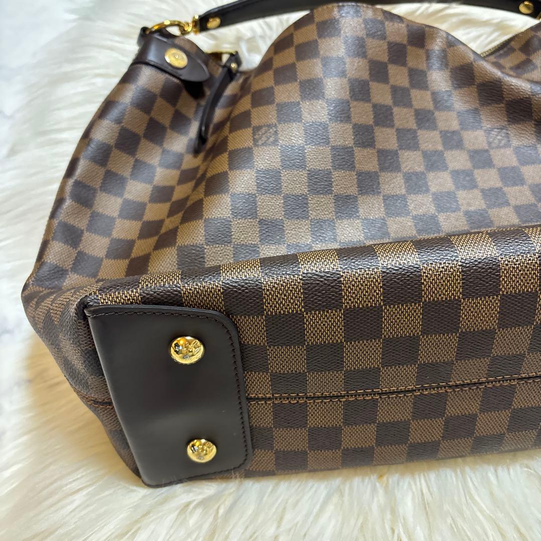 LOUISVUITTON ヴィトン ダミエ エベヌ レジア ショルダーバッグ