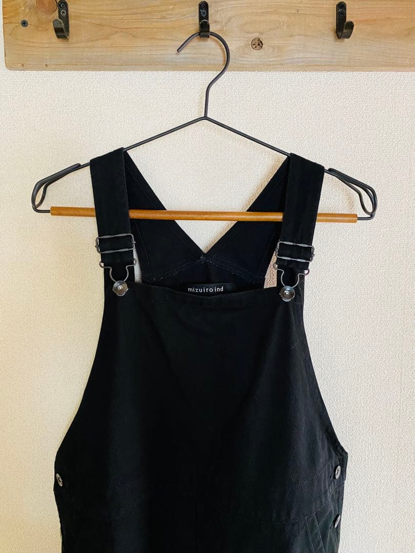 mizuiro ind ブラックオーバーオール