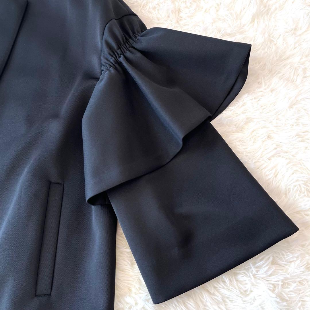 美品✨UNITED ARROWS SPONGY フレアスリーブ コート ブラック