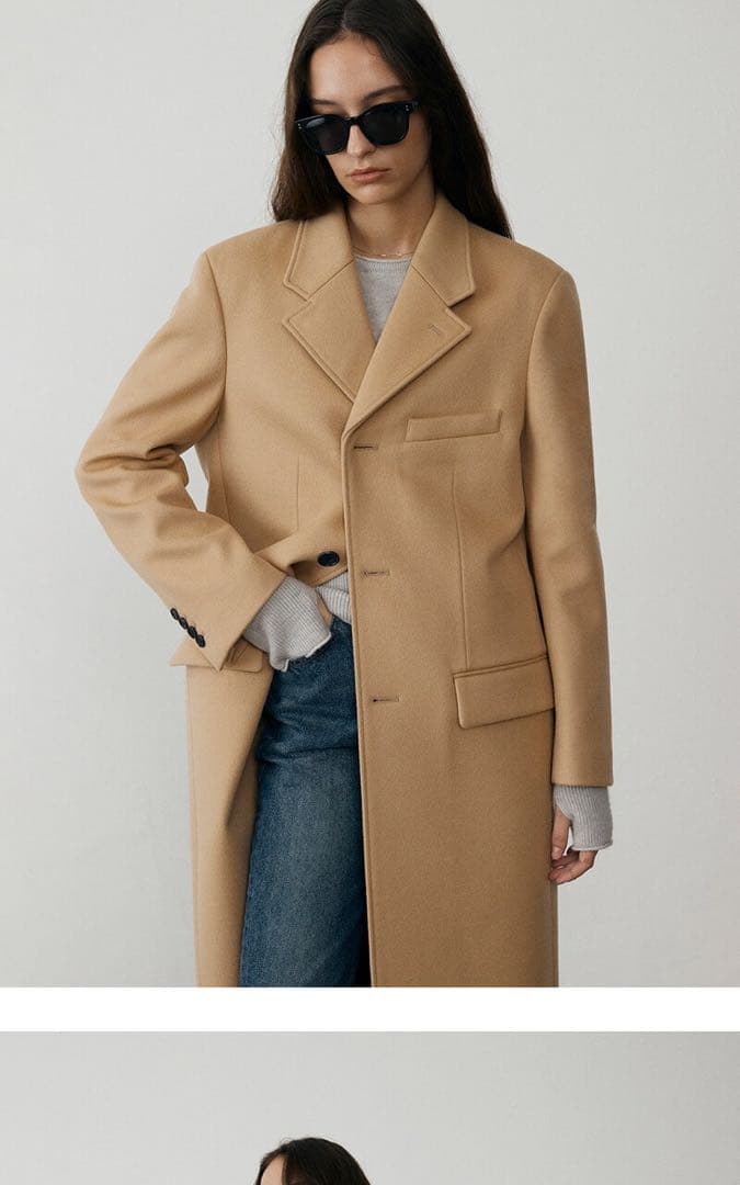 ジャケット・アウター Dunst UNISEX 2-WAY 3BUTTON CASHMERE COAT