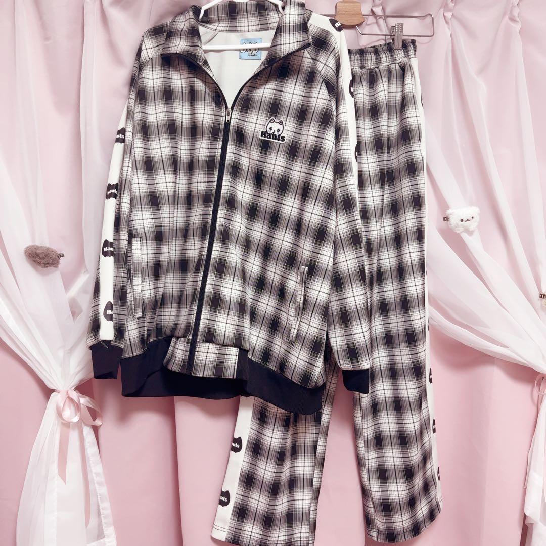 Hauls 新！柄 ネ申おジャージ参上！(チェックBLACK)