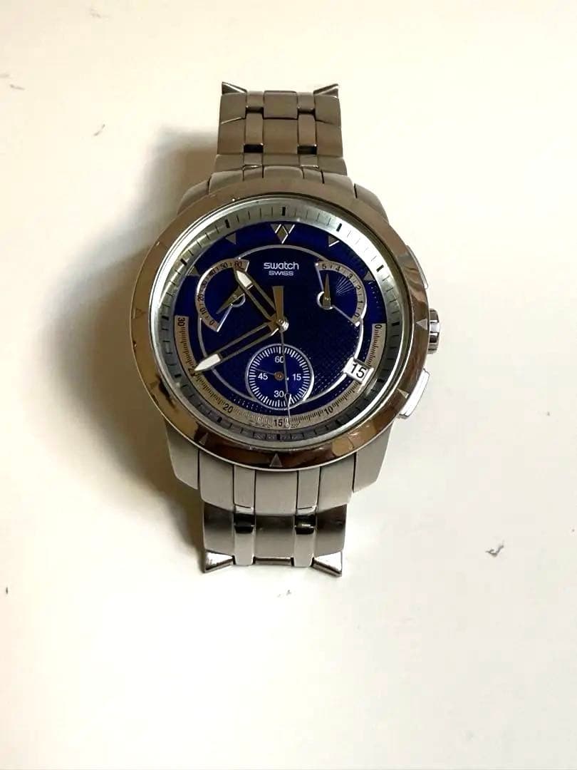 スウォッチ レトログラード YRS400G DARK STEEL