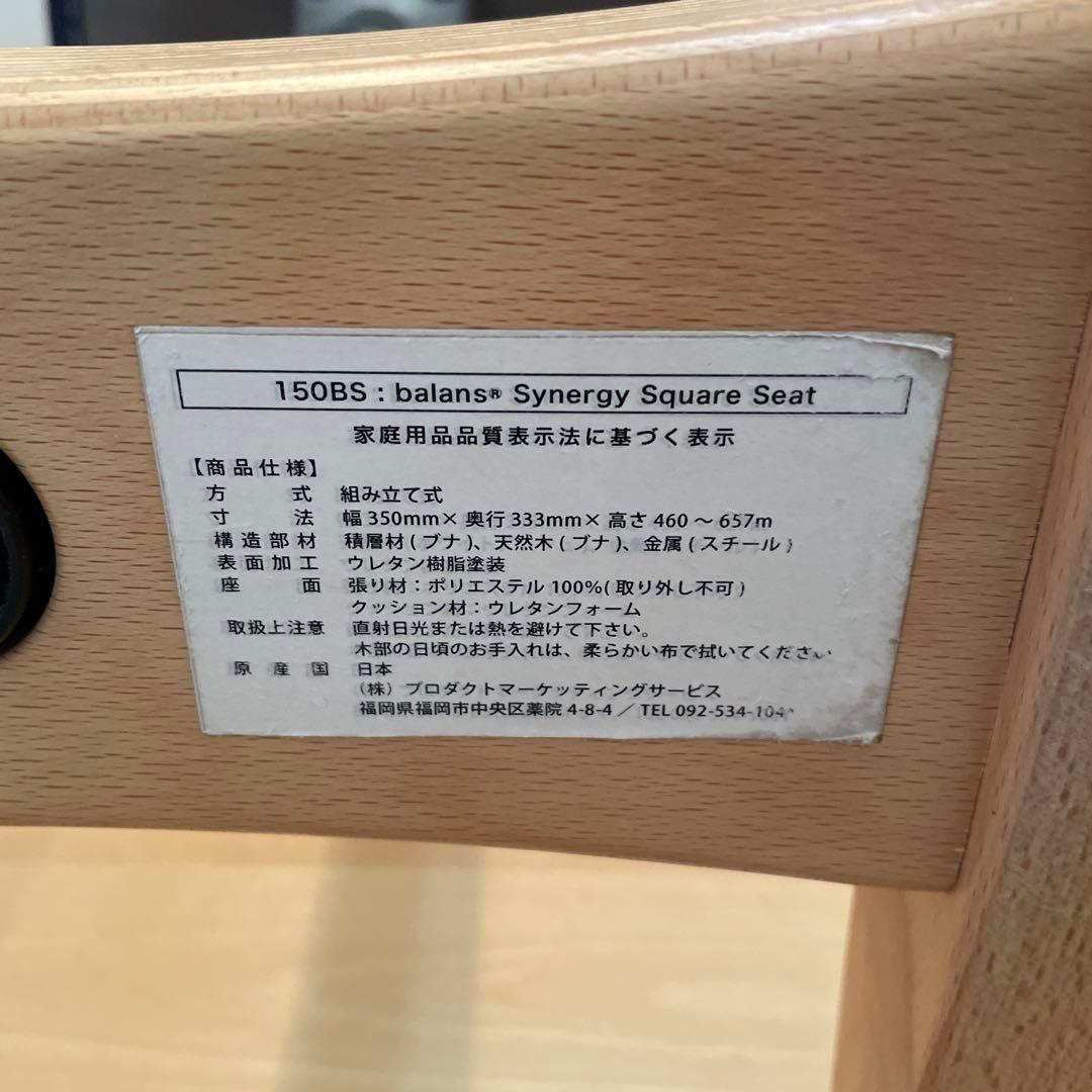 Balans Synergy バランスシナジー　スクエアシート　専用カバー付