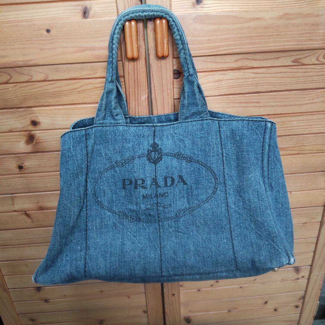 PRADA　カナパ トートバッグ　デニム